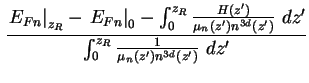 $\displaystyle \frac{\left. E_{Fn} \right\vert _{z_R} - \left. E_{Fn} \right\ver...
...3d} ( z' ) } \ dz'}
{\int_0^{z_R} \frac{1}{ \mu_n ( z' ) n^{3d} ( z' ) } \ dz'}$