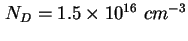 $ N_D = 1.5 \times 10^{16}\ cm^{-3}$