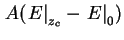 $\displaystyle A (\left. E \right\vert _{z_c} - \left. E \right\vert _{0} )$