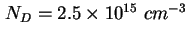 $ N_D = 2.5 \times 10^{15}\ cm^{-3}$