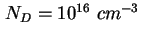 $ N_D = 10^{16} \ cm^{-3}$