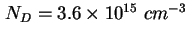 $ N_D = 3.6 \times 10^{15}\ cm^{-3}$