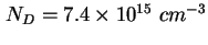 $ N_D = 7.4 \times 10^{15}\ cm^{-3}$