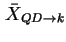 $ \bar X_{QD \to k }$